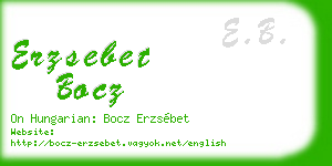 erzsebet bocz business card